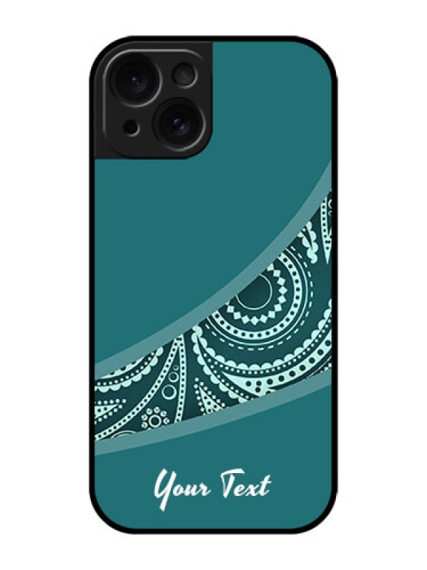 Custom Apple iPhone 15 Custom Glass Phone Case - Semi Visible Floral Design