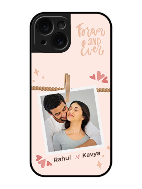 Custom Apple iPhone 15 Custom Glass Phone Case - Forever And Ever Love Design