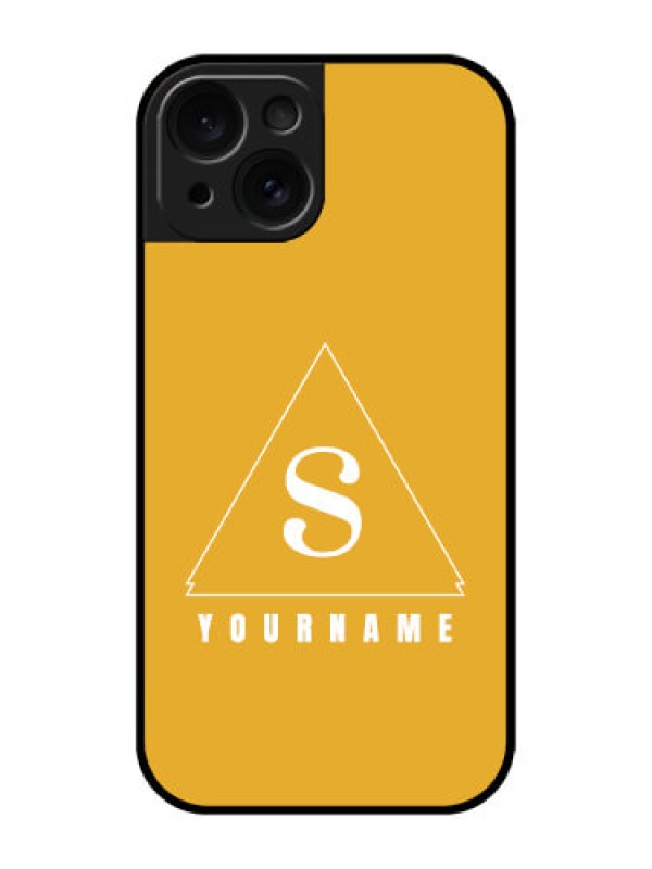 Custom Apple iPhone 15 Custom Glass Phone Case - Simple Triangle Design
