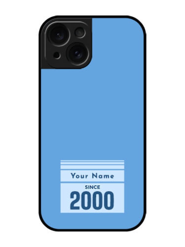 Custom Apple iPhone 15 Custom Glass Phone Case - Custom Year Of Birth Design