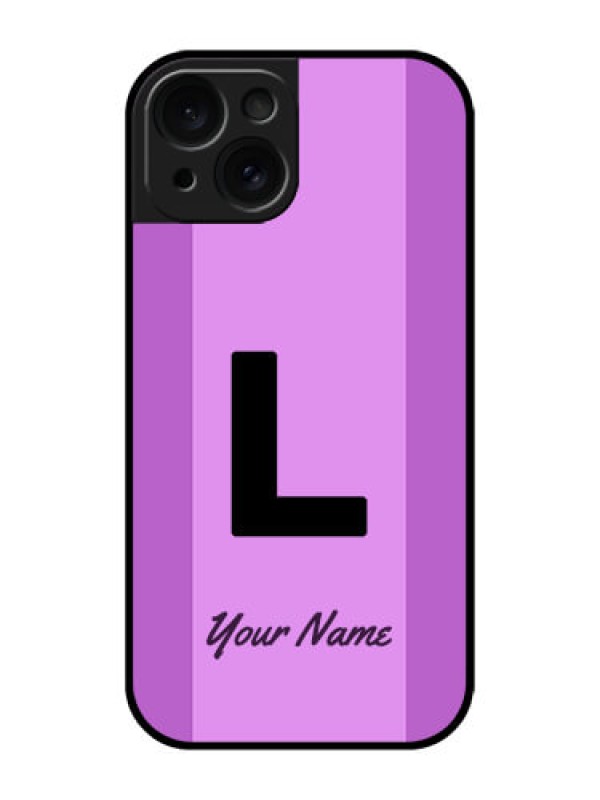 Custom Apple iPhone 15 Custom Glass Phone Case - Tricolor Custom Text Design