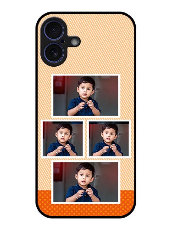 Custom iPhone 16 Plus Custom Glass Phone Case - Bulk Photos Upload Design