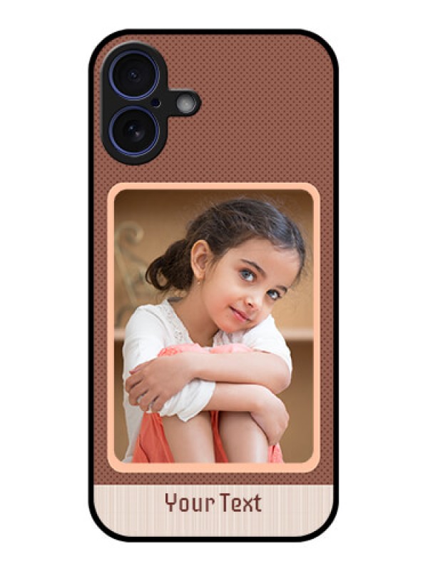 Custom iPhone 16 Plus Custom Glass Phone Case - Simple Pic Upload Design