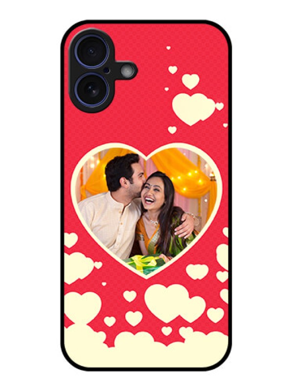 Custom iPhone 16 Plus Custom Glass Phone Case - Love Symbols Phone Cover Design
