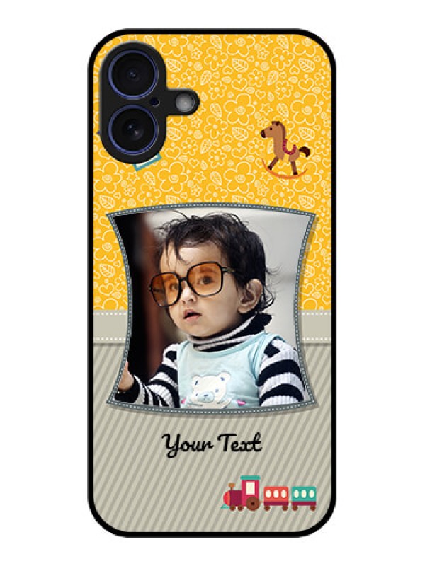Custom iPhone 16 Plus Custom Glass Phone Case - Baby Picture Upload Design