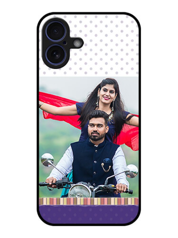 Custom iPhone 16 Plus Custom Glass Phone Case - Cute Family Design