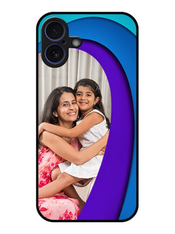 Custom iPhone 16 Plus Custom Glass Phone Case - Simple Pattern Design