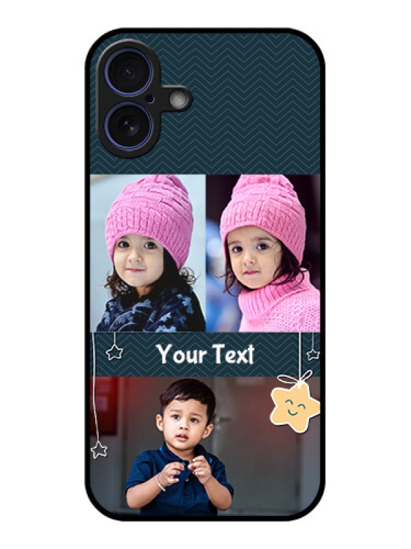 Custom iPhone 16 Plus Custom Glass Phone Case - Hanging Stars Design