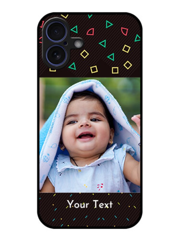 Custom iPhone 16 Plus Custom Glass Phone Case - With Confetti Birthday Design