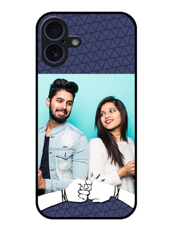 Custom iPhone 16 Plus Custom Glass Phone Case - With Best Friends Design