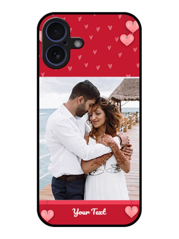 Custom iPhone 16 Plus Custom Glass Phone Case - Valentines Day Design