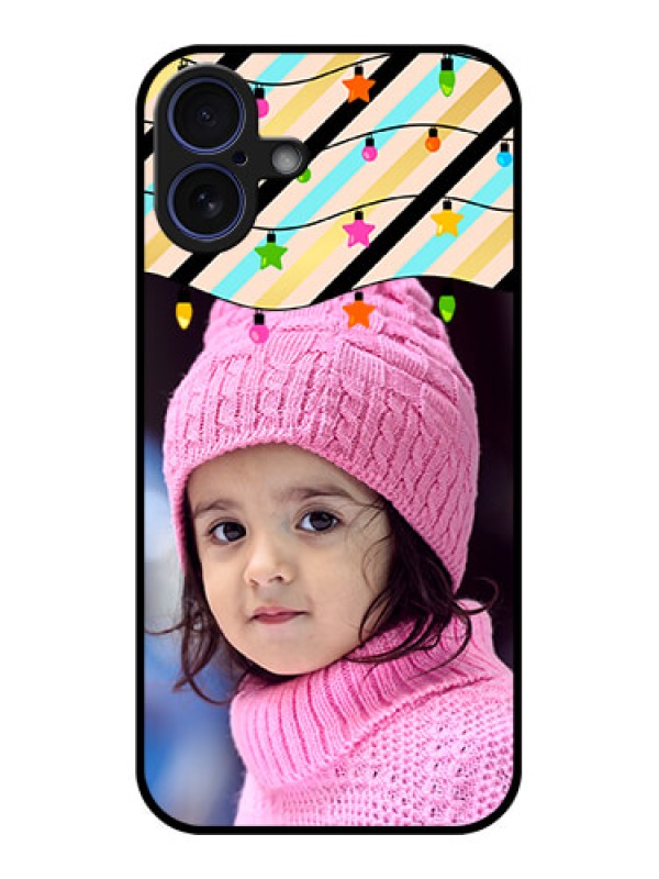 Custom iPhone 16 Plus Custom Glass Phone Case - Lights Hanging Design