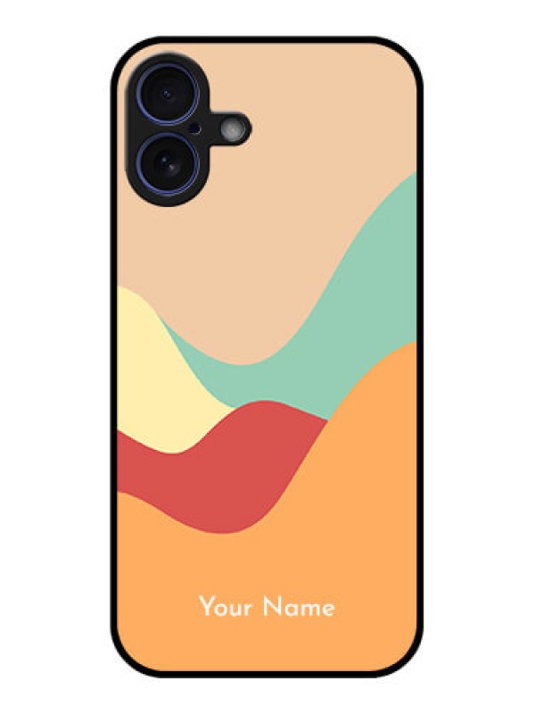 Custom iPhone 16 Plus Custom Glass Phone Case - Ocean Waves Multi - Colour Design