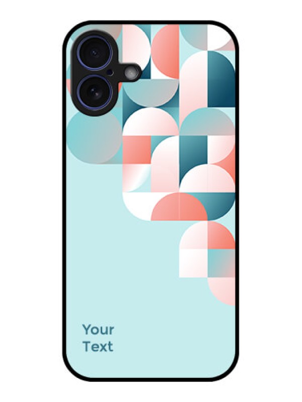 Custom iPhone 16 Plus Custom Glass Phone Case - Stylish Semi - Circle Pattern Design