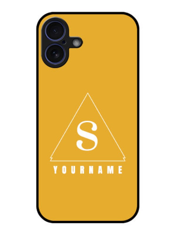 Custom iPhone 16 Plus Custom Glass Phone Case - Simple Triangle Design