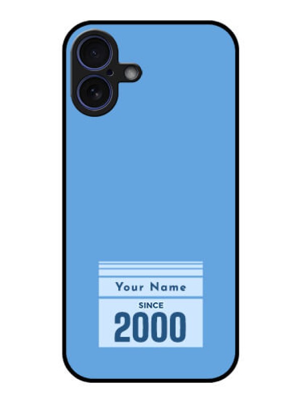 Custom iPhone 16 Plus Custom Glass Phone Case - Custom Year Of Birth Design