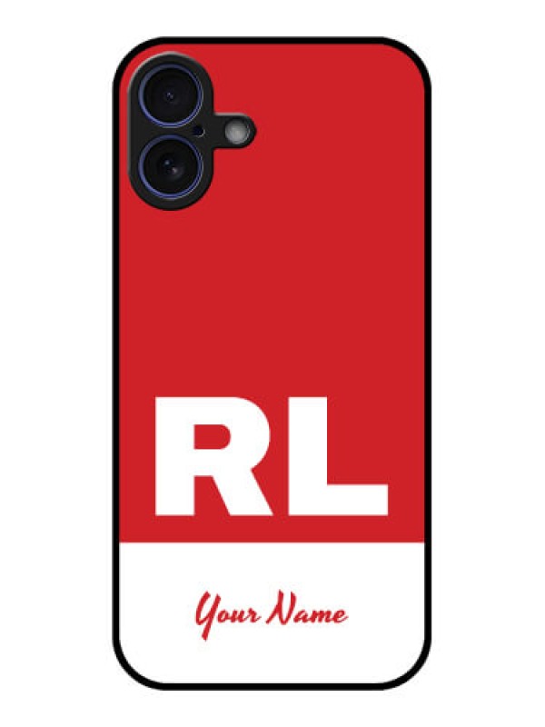 Custom iPhone 16 Plus Custom Glass Phone Case - Dual Tone Custom Text Design