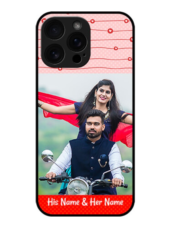 Custom iPhone 16 Pro Max Custom Glass Phone Case - Red Pattern Case Design