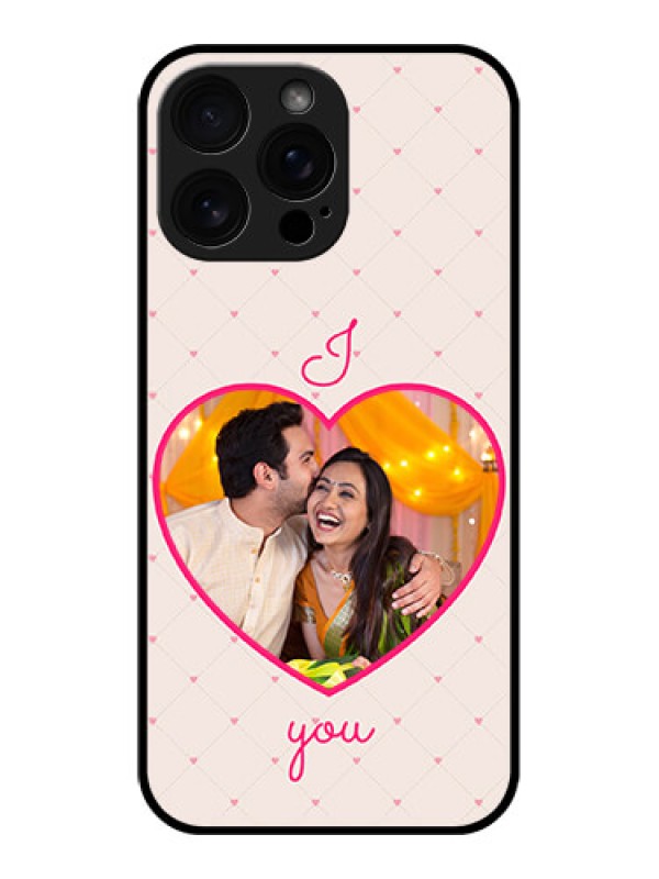 Custom iPhone 16 Pro Max Custom Glass Phone Case - Heart Shape Design