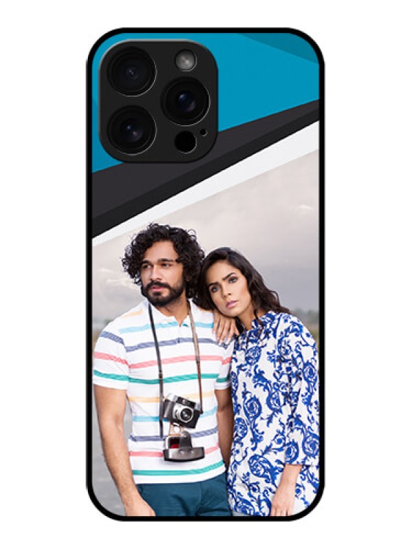 Custom iPhone 16 Pro Max Custom Glass Phone Case - Simple Pattern Photo Upload Design