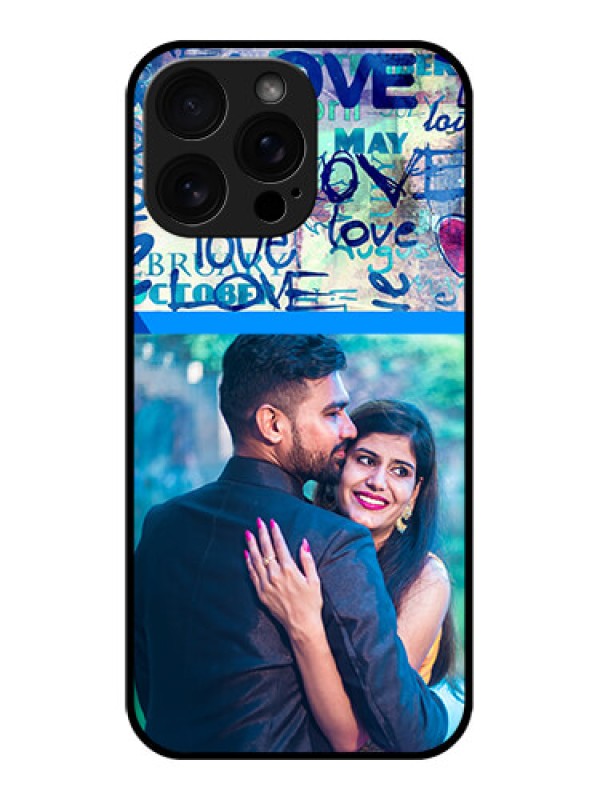 Custom iPhone 16 Pro Max Custom Glass Phone Case - Colorful Love Design