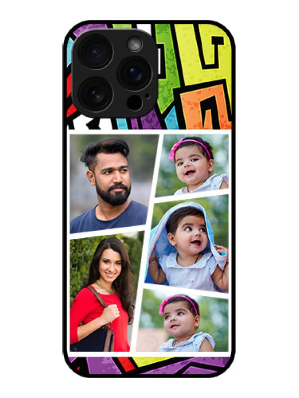 Custom iPhone 16 Pro Max Custom Glass Phone Case - Graffiti Pattern Design