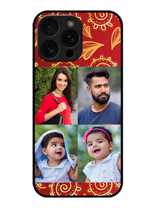 Custom iPhone 16 Pro Max Custom Glass Phone Case - 4 Image Traditional Design