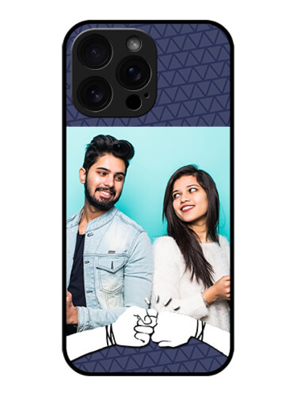 Custom iPhone 16 Pro Max Custom Glass Phone Case - With Best Friends Design