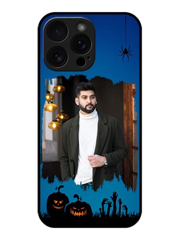 Custom iPhone 16 Pro Max Custom Glass Phone Case - With Pro Halloween Design