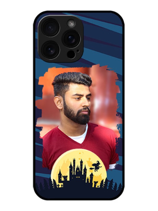 Custom iPhone 16 Pro Max Custom Glass Phone Case - Halloween Witch Design
