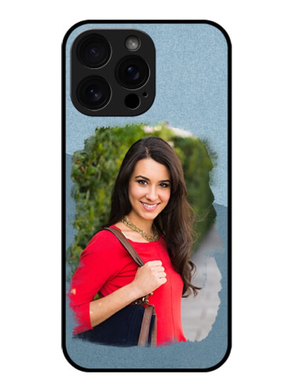 Custom iPhone 16 Pro Max Custom Glass Phone Case - Grunge Line Art Design