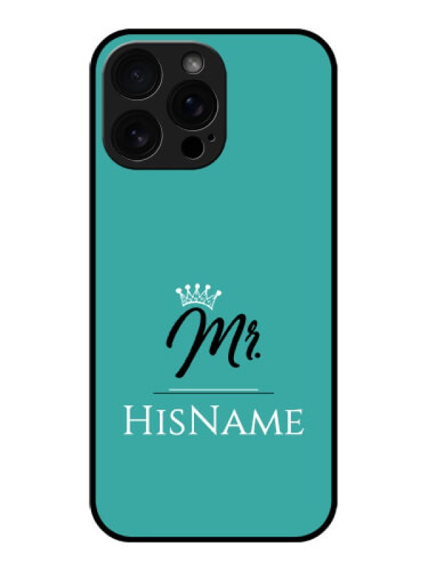 Custom iPhone 16 Pro Max Custom Glass Phone Case - Mr With Name Design