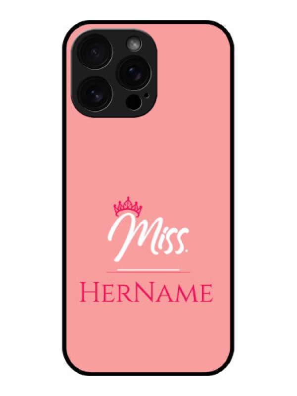 Custom iPhone 16 Pro Max Custom Glass Phone Case - Mrs With Name Design