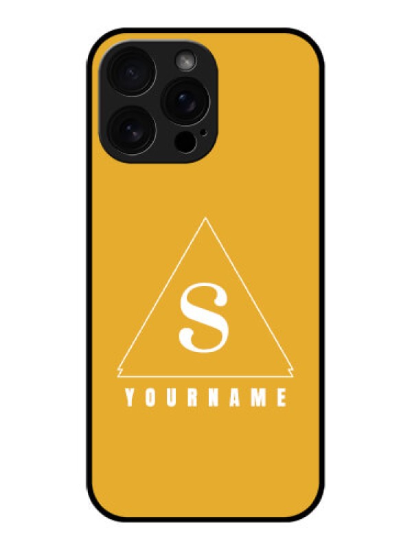 Custom iPhone 16 Pro Max Custom Glass Phone Case - Simple Triangle Design