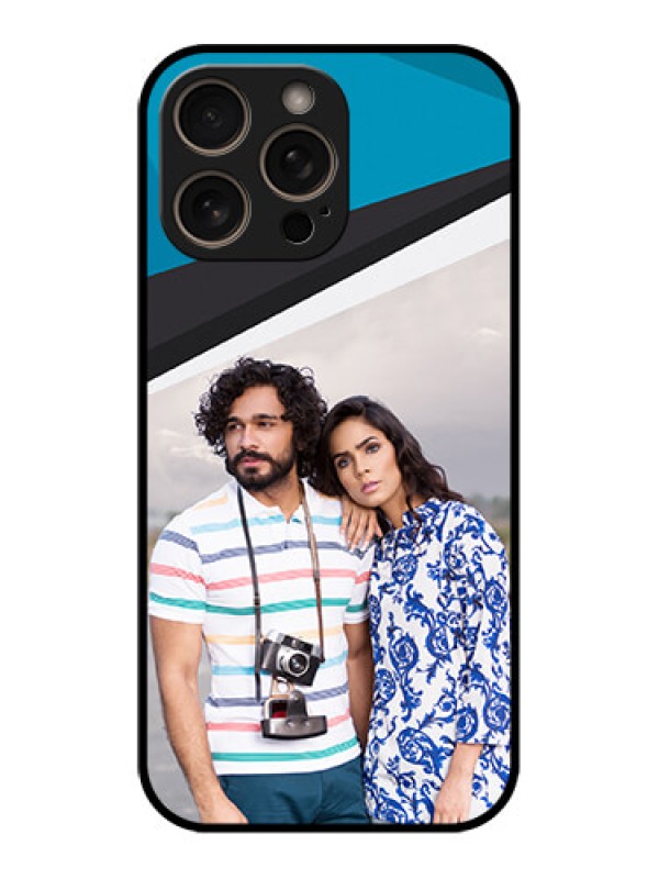 Custom iPhone 16 Pro Custom Glass Phone Case - Simple Pattern Photo Upload Design