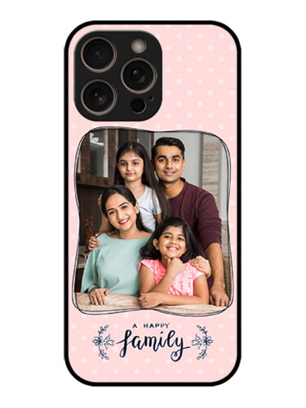 Custom iPhone 16 Pro Custom Glass Phone Case - Family With Dots Design
