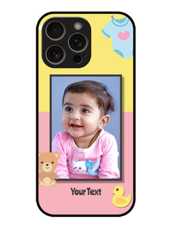 Custom iPhone 16 Pro Custom Glass Phone Case - Kids 2 Color Design