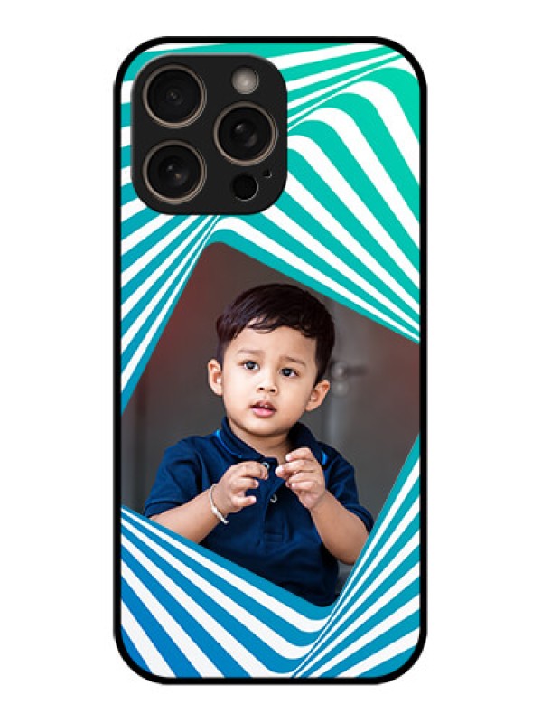 Custom iPhone 16 Pro Custom Glass Phone Case - Abstract Spiral Design
