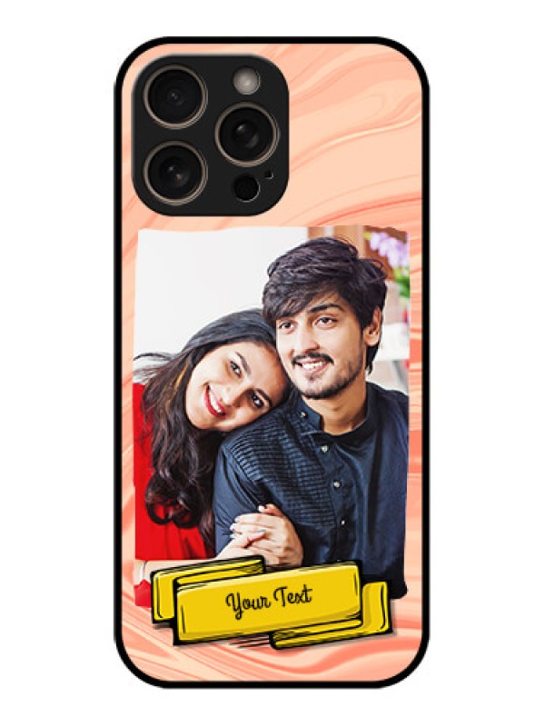 Custom iPhone 16 Pro Custom Glass Phone Case - Marble Texture Design