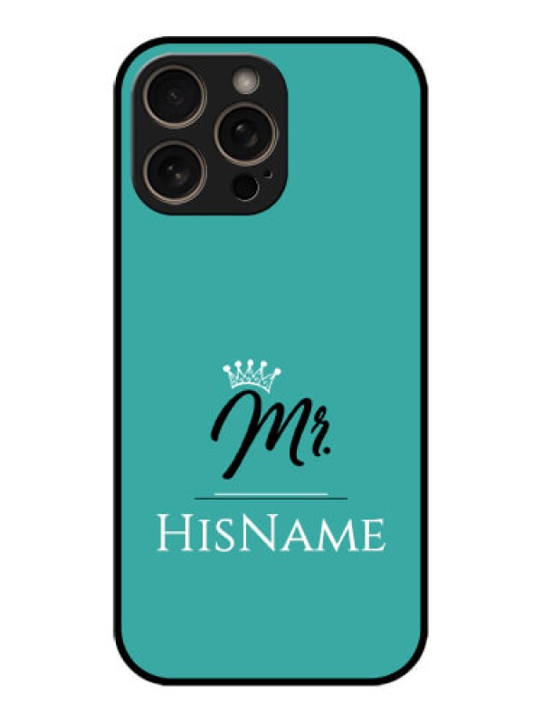 Custom iPhone 16 Pro Custom Glass Phone Case - Mr With Name Design