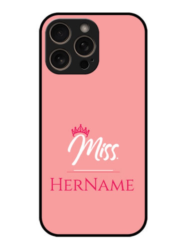 Custom iPhone 16 Pro Custom Glass Phone Case - Mrs With Name Design