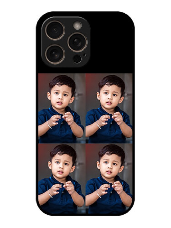 Custom iPhone 16 Pro Custom Glass Phone Case - 4 Image Holder Design