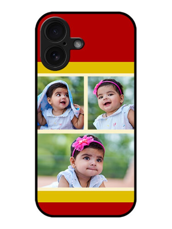 Custom iPhone 16 Custom Glass Phone Case - Multiple Pic Upload Design