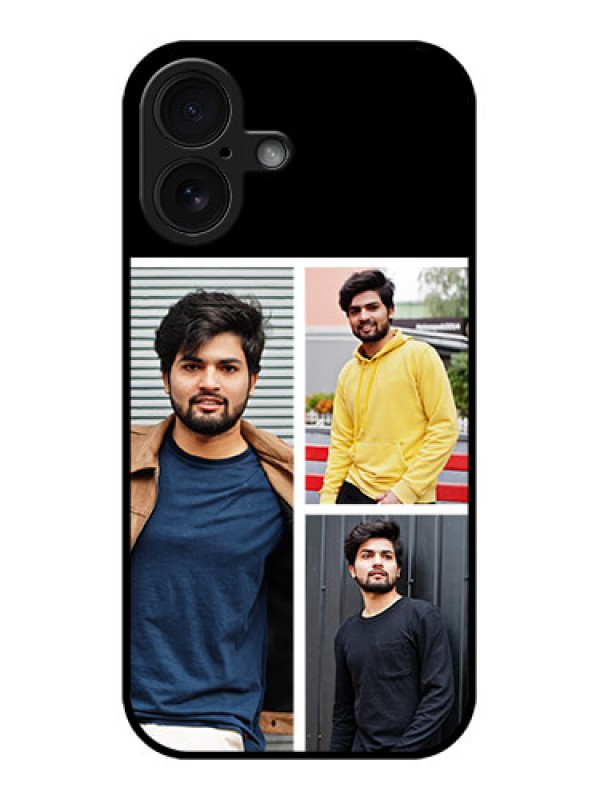 Custom iPhone 16 Custom Glass Phone Case - Upload Multiple Picture Design