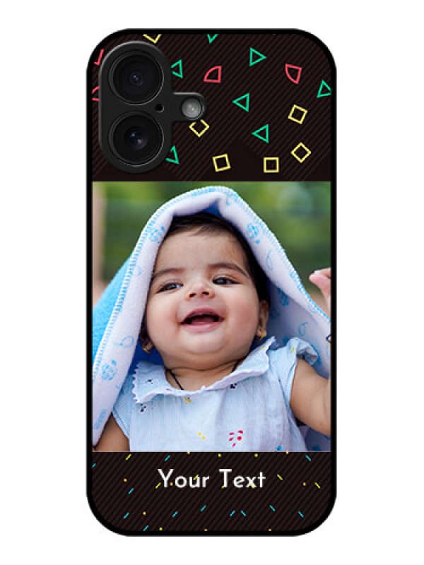 Custom iPhone 16 Custom Glass Phone Case - With Confetti Birthday Design