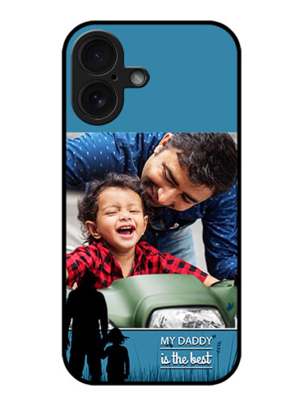 Custom iPhone 16 Custom Glass Phone Case - Best Dad Design