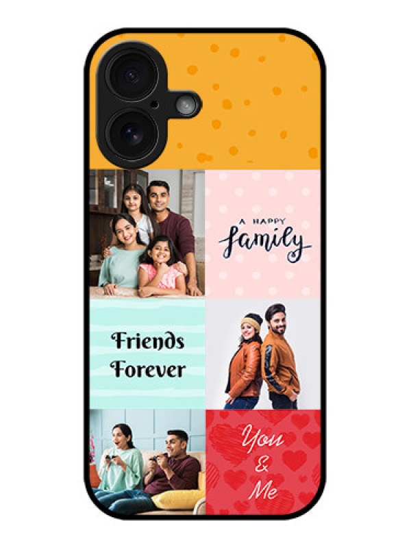 Custom iPhone 16 Custom Glass Phone Case - Images With Quotes Design