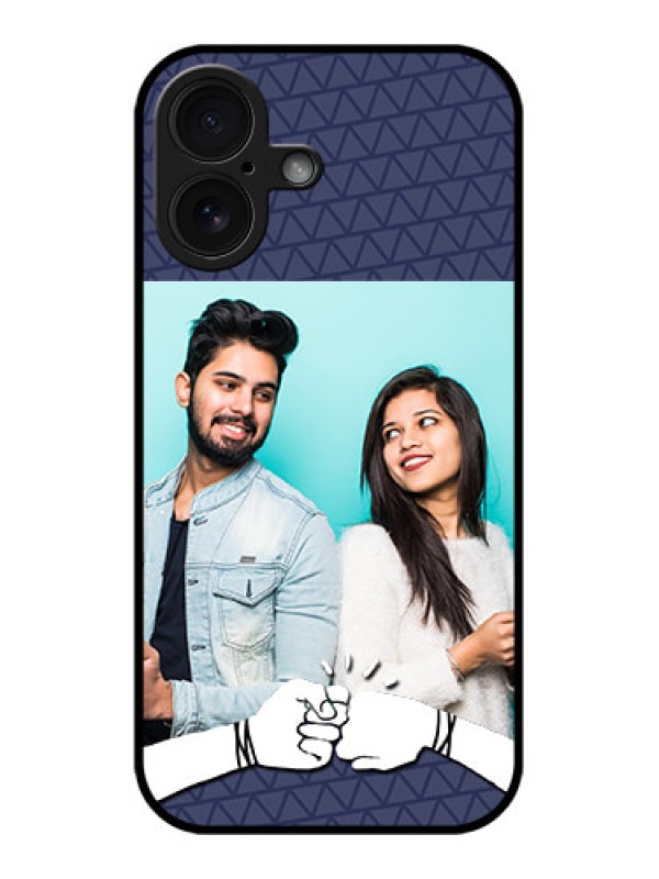 Custom iPhone 16 Custom Glass Phone Case - With Best Friends Design