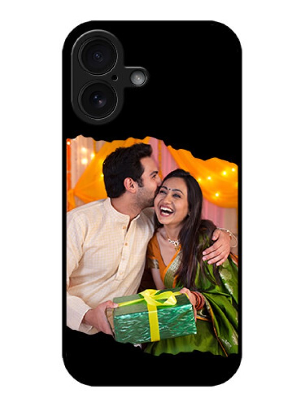 Custom iPhone 16 Custom Glass Phone Case - Tear - Off Design