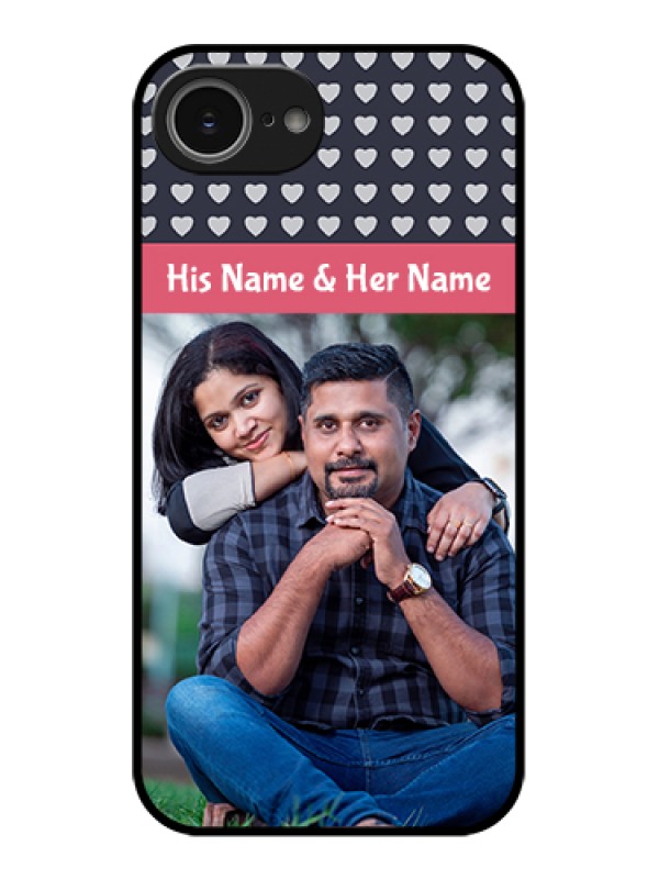 Custom iPhone 16e Custom Glass Phone Case - Love Symbols Design